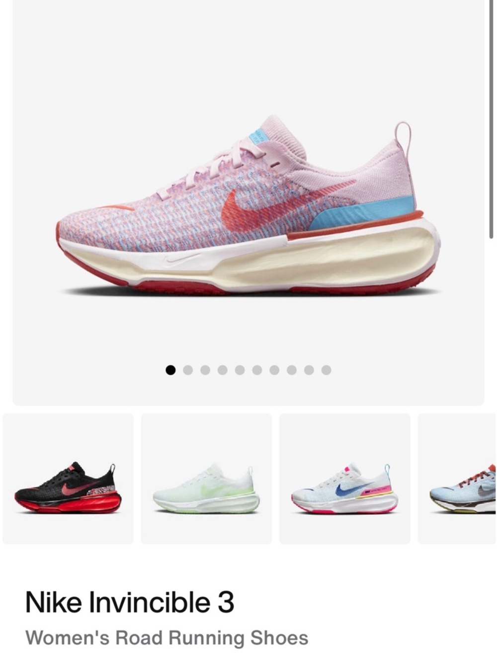 Nike ZoomX Invincible Run 3 - Pink/Coral/Blue Accents